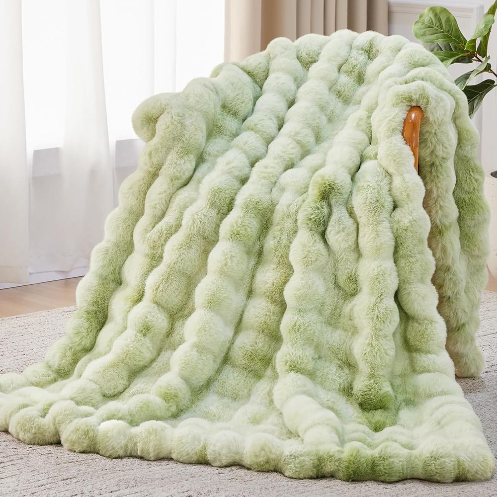 Cashmere Throw Blanket - بطانية رمي من الفرو الصناعي، بطانية