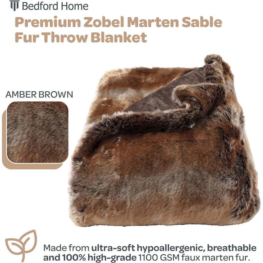 رمي الفرو الصناعي - بطانية فرو - مراجعة Cashmere Throw Blanket وسعره