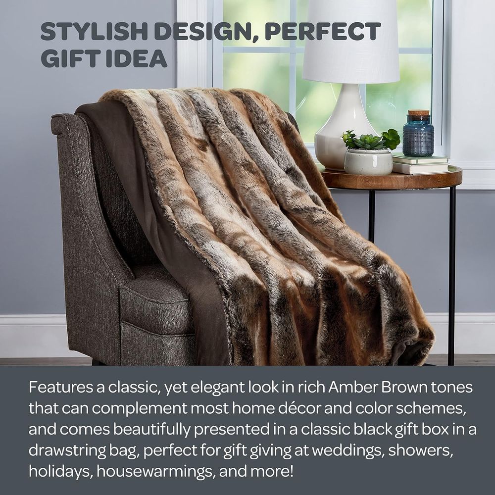 رمي الفرو الصناعي - بطانية فرو - مراجعة Cashmere Throw Blanket وسعره