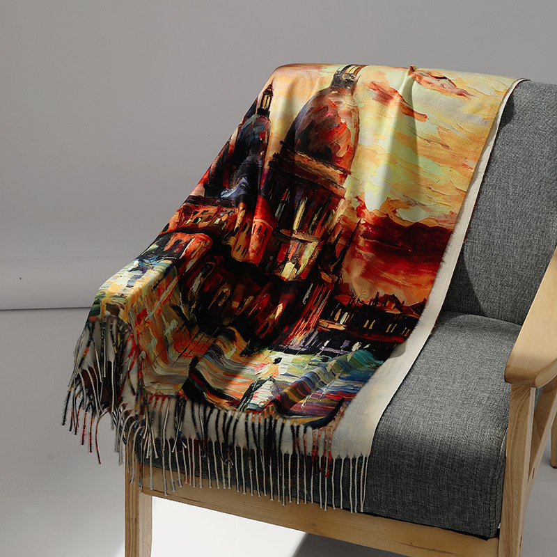 العلامة التجارية الفاخرة النفط - مراجعة Cashmere Throw Blanket وسعره