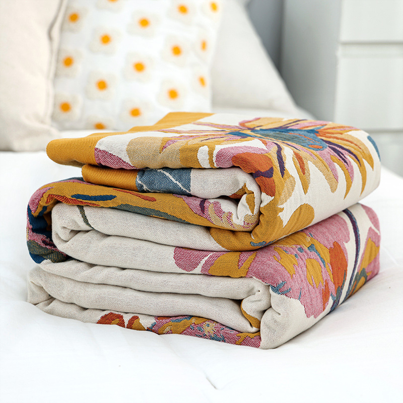 بطانية قطنية بسيطة مع شاش موسل - مراجعة Cashmere Throw Blanket وسعره